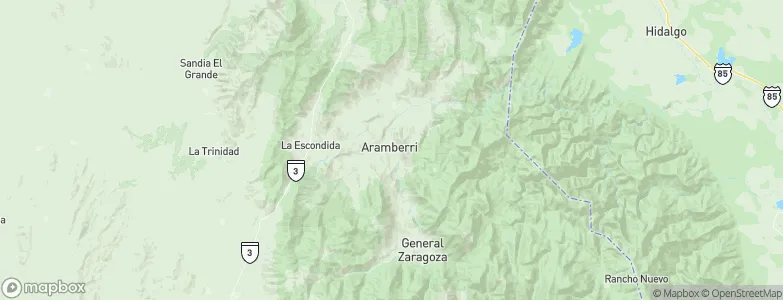 Aramberri, Mexico Map