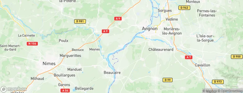 Aramon, France Map