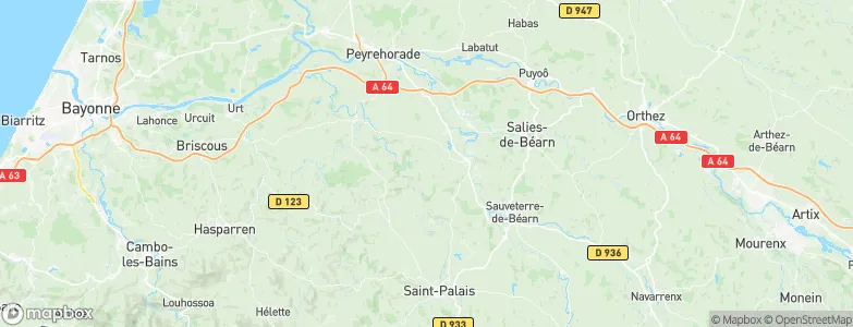 Arancou, France Map