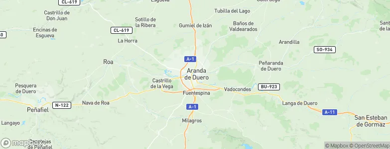 Aranda de Duero, Spain Map
