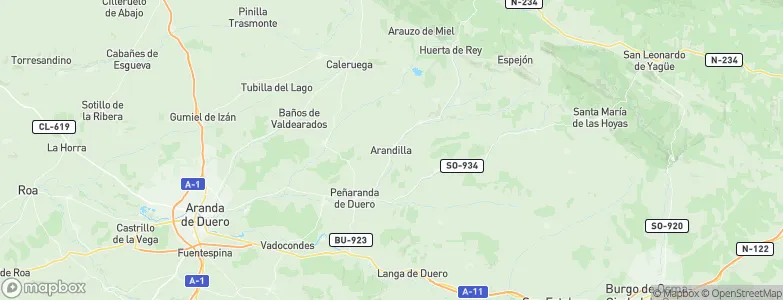 Arandilla, Spain Map