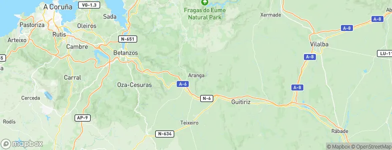 Aranga, Spain Map