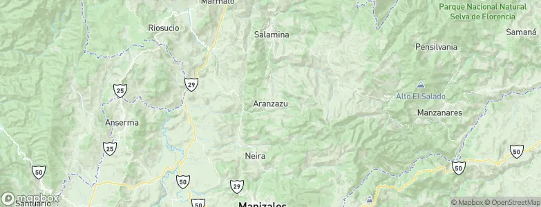 Aranzazu, Colombia Map