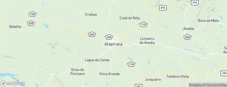 Arapiraca, Brazil Map