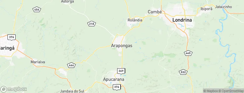 Arapongas, Brazil Map