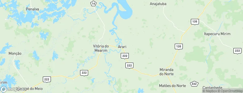 Arari, Brazil Map