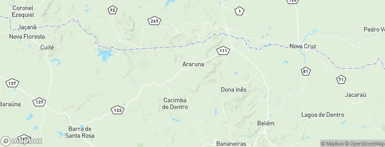 Araruna, Brazil Map