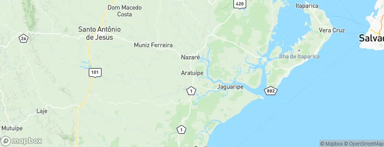 Aratuípe, Brazil Map