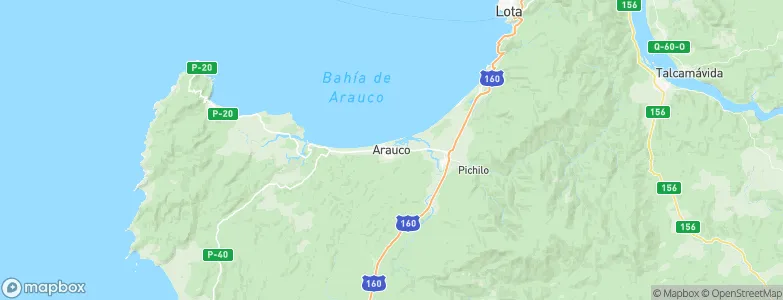 Arauco, Chile Map