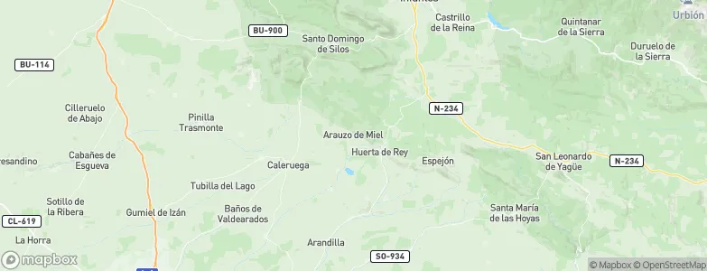 Arauzo de Miel, Spain Map