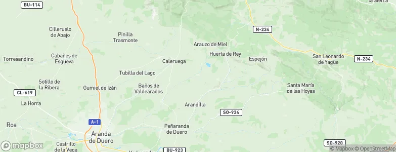 Arauzo de Torre, Spain Map