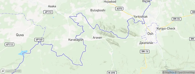 Aravan, Kyrgyzstan Map