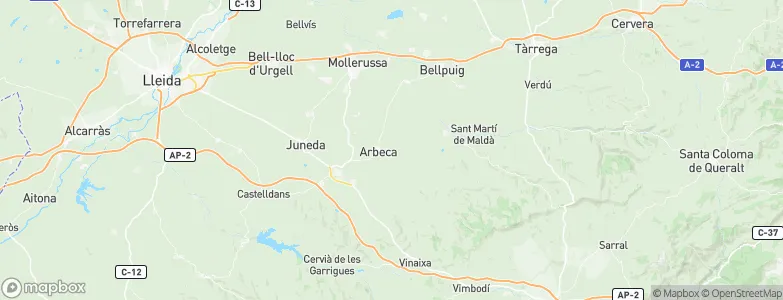 Arbeca, Spain Map