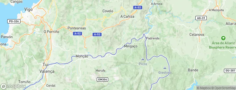Arbo, Spain Map