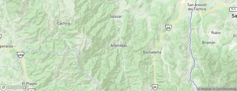 Arboledas, Colombia Map