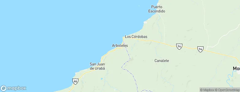 Arboletes, Colombia Map