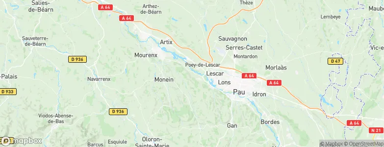 Arbus, France Map
