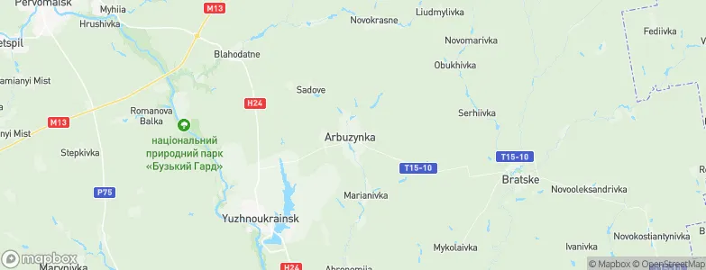 Arbuzynka, Ukraine Map