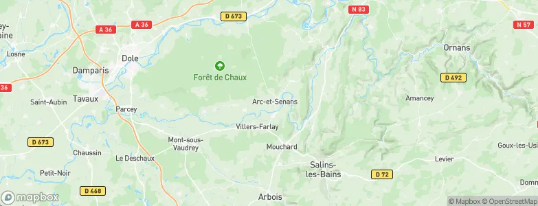 Arc-et-Senans, France Map