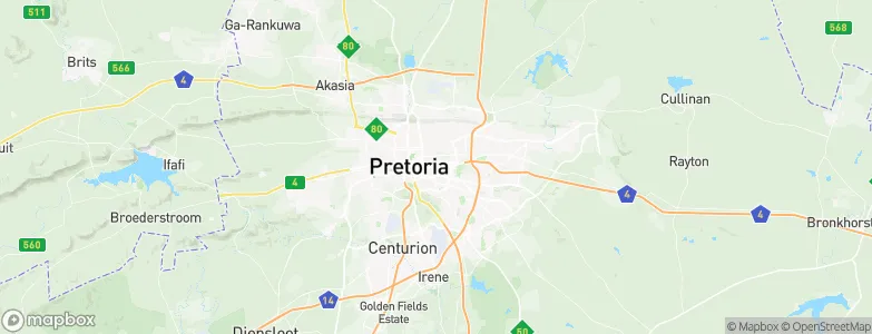 Arcadia, South Africa Map