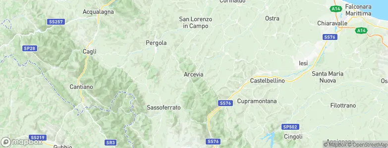 Arcevia, Italy Map