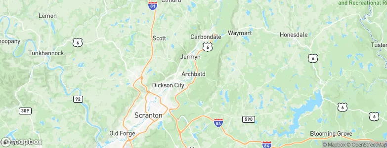 Archbald, United States Map