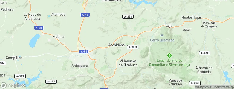 Archidona, Spain Map
