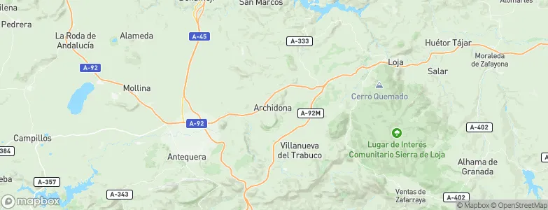 Archidona, Spain Map