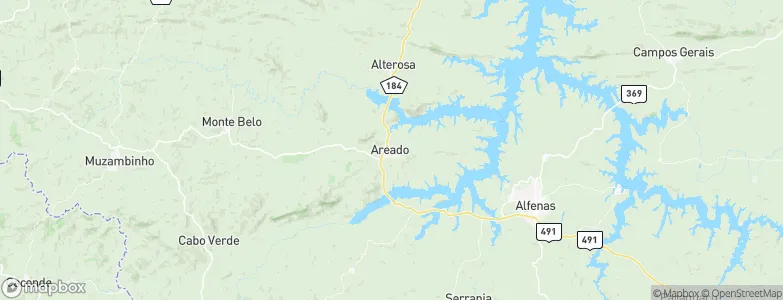 Areado, Brazil Map