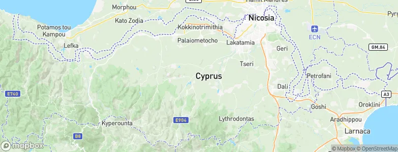 Aredioú, Cyprus Map
