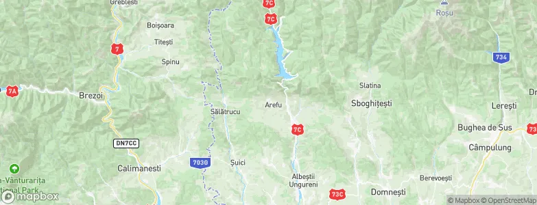 Arefu, Romania Map