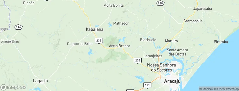 Areia Branca, Brazil Map