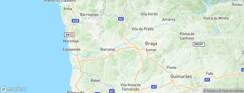 Areias de Vilar, Portugal Map
