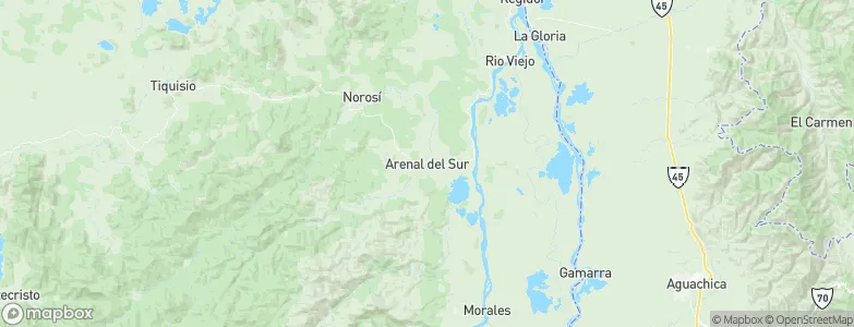 Arenal, Colombia Map
