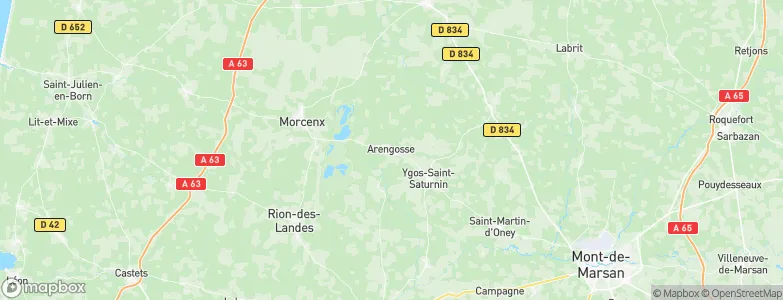 Arengosse, France Map
