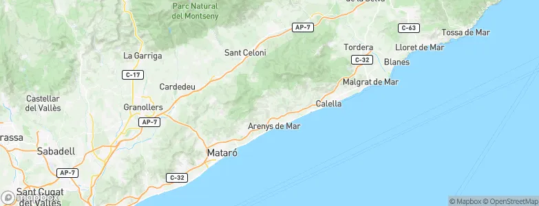 Arenys de Munt, Spain Map