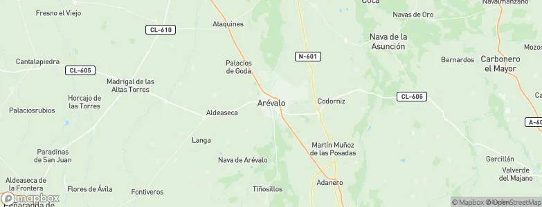 Arévalo, Spain Map