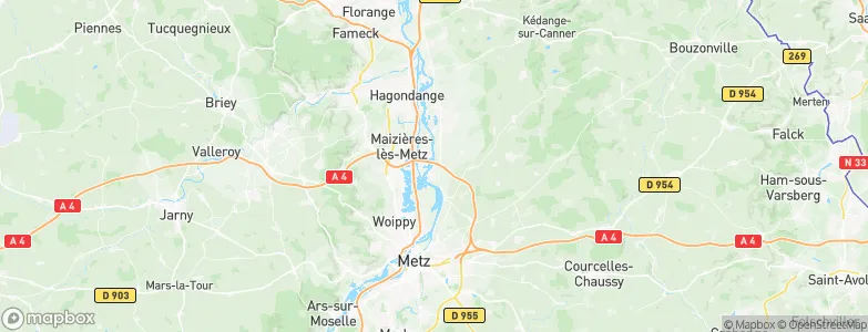 Argancy, France Map