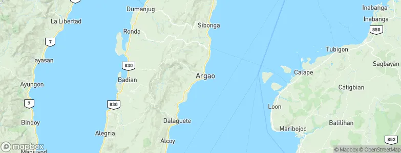 Argao, Philippines Map