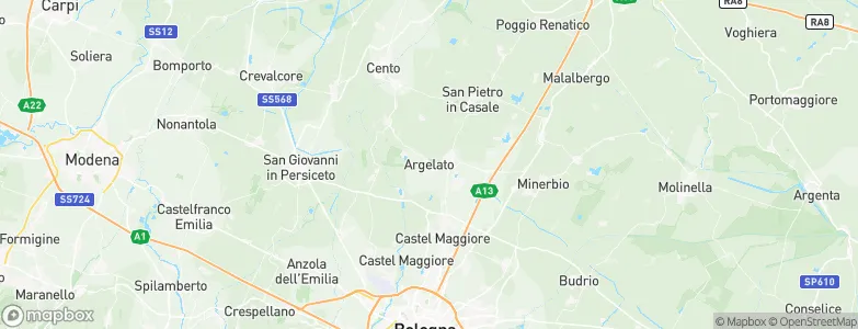 Argelato, Italy Map