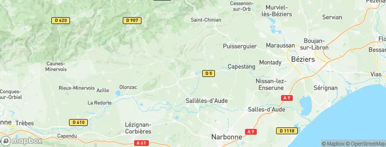 Argeliers, France Map