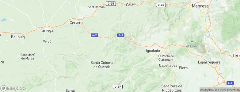 Argençola, Spain Map