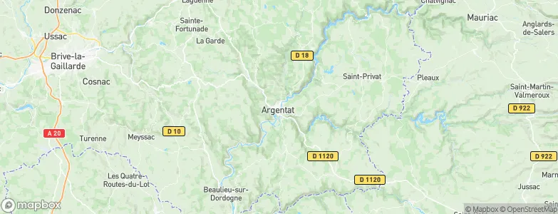 Argentat, France Map