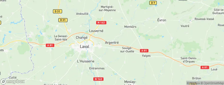 Argentré, France Map