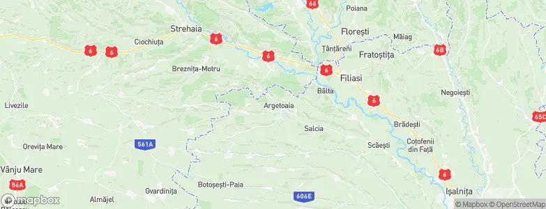 Argetoaia, Romania Map