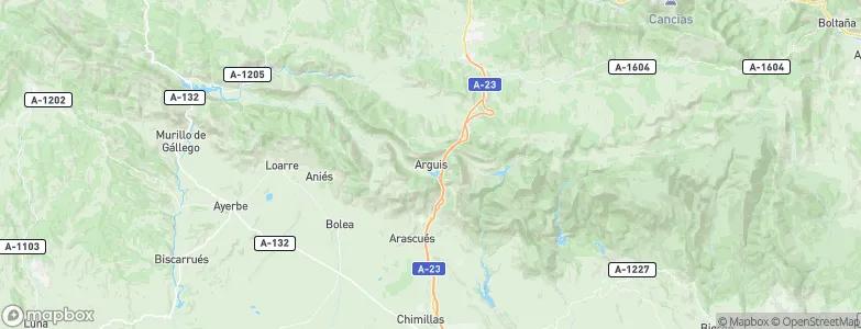 Arguis, Spain Map