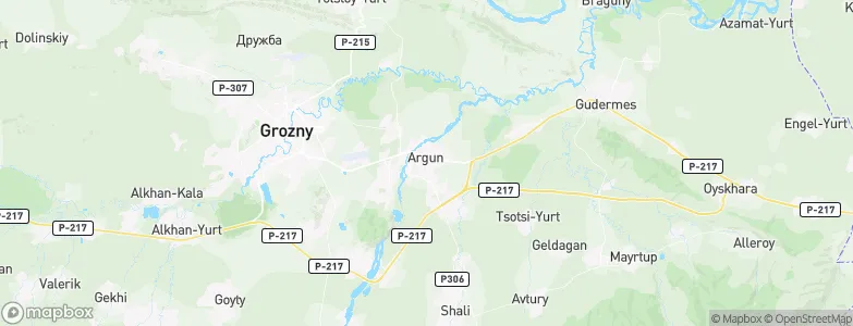 Argun, Russia Map