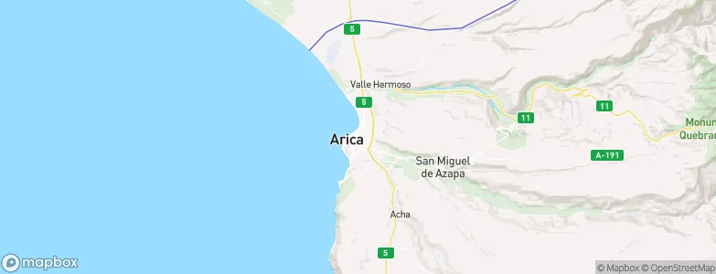 Arica, Chile Map