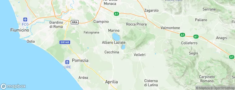Ariccia, Italy Map