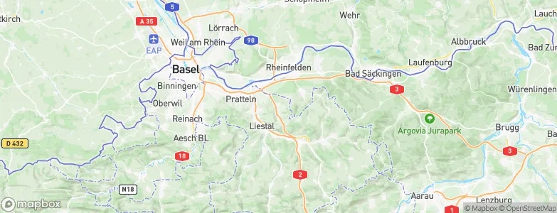 Arisdorf, Switzerland Map